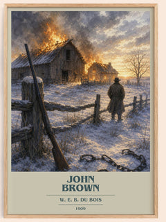 John Brown book cover book poster by W. E. B. Du Bois – framed literary art print