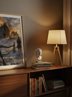 John Brown watercolour print on bookshelf – W. E. B. Du Bois fan gift