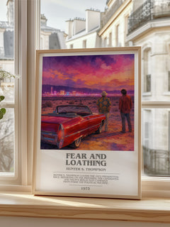 Fear and Loathing bookish poster colour and style options – Hunter S. Thompson book art