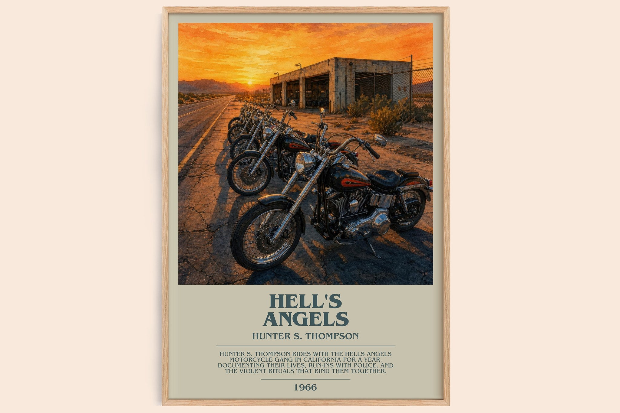 Hell's Angels Bookish Wall Art by Hunter S. Thompson