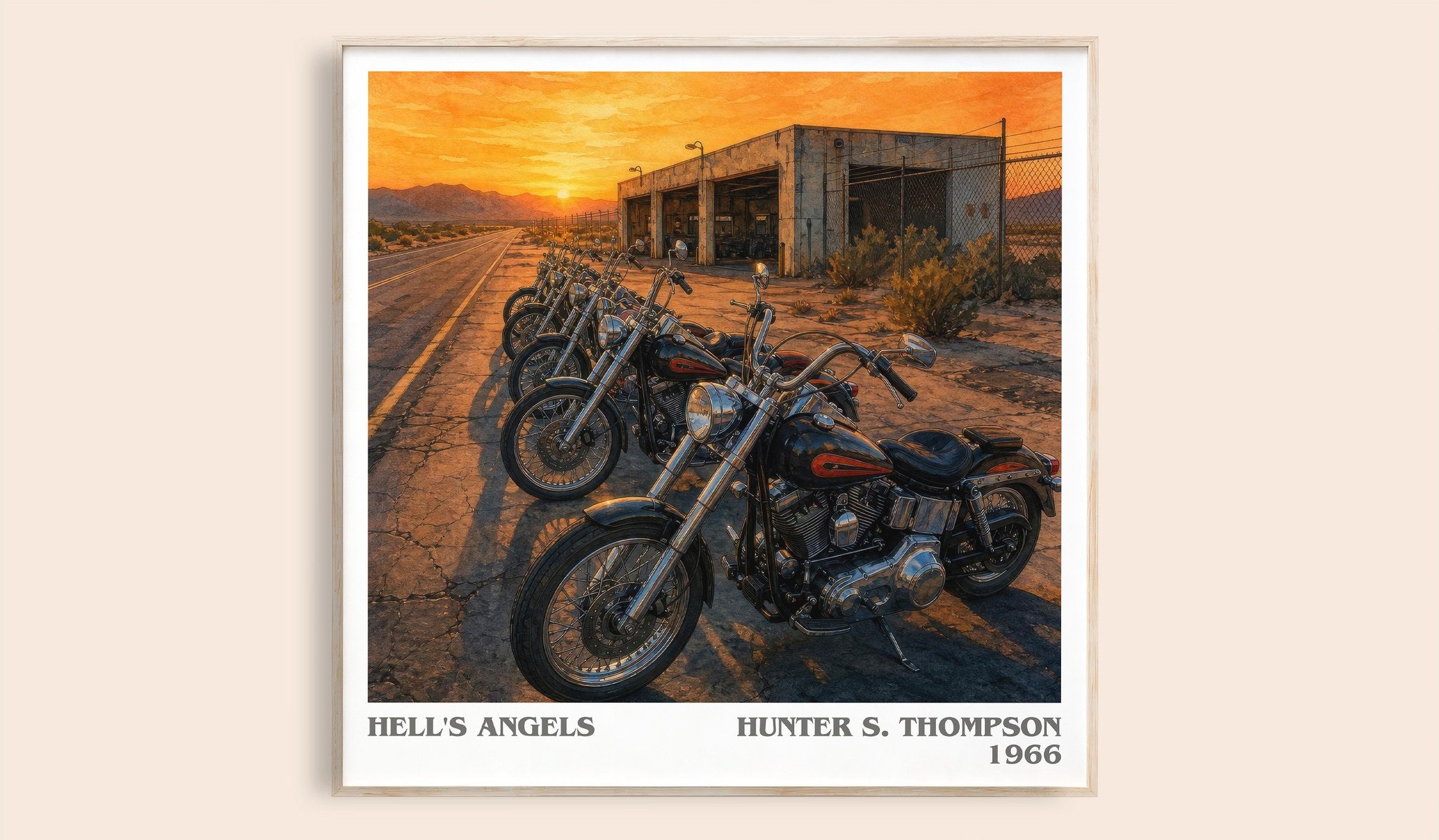 Hell's Angels Literary Art Print by Hunter S. Thompson
