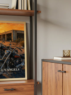 Hell's Angels book watercolour illustration paper finish options – matte satin gloss