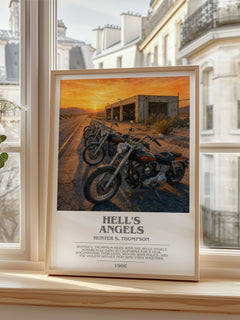 Hell's Angels bookish poster colour and style options – Hunter S. Thompson book art