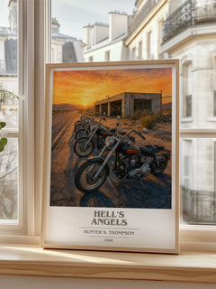 Hell's Angels book cover poster colour and style options – Hunter S. Thompson book art