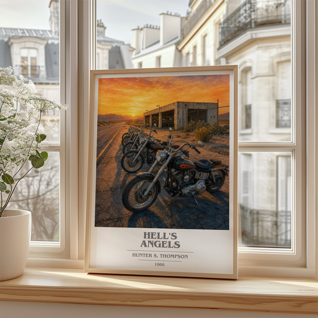 Hell's Angels book cover poster colour and style options – Hunter S. Thompson book art
