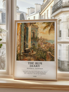 The Rum Diary bookish poster colour and style options – Hunter S. Thompson book art