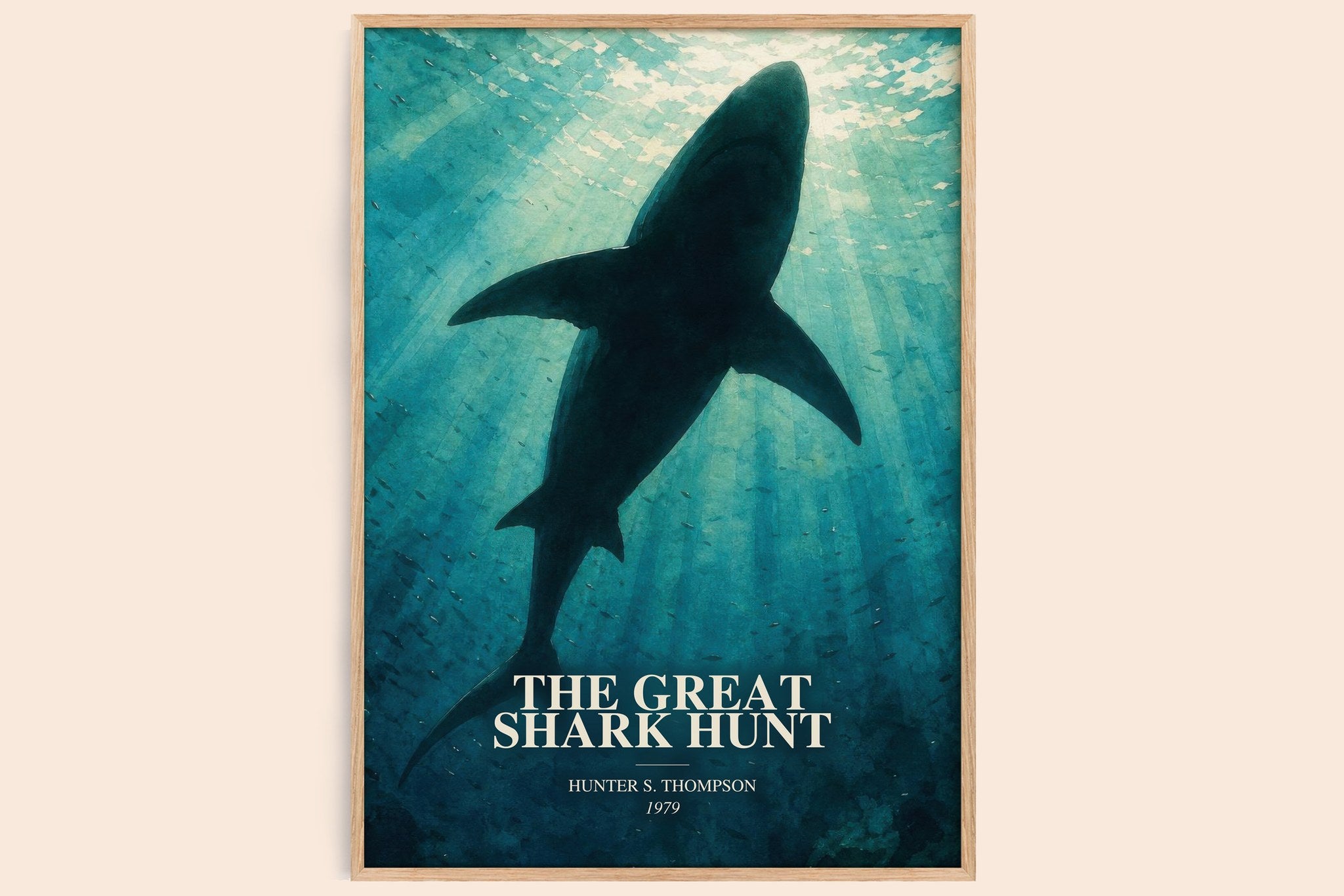 great shark hunt Book Watercolour Illustration by Hunter S. Thompson
