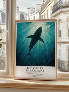 The great shark hunt book cover poster colour and style options – Hunter S. Thompson book art