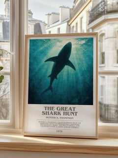 The great shark hunt bookish poster colour and style options – Hunter S. Thompson book art