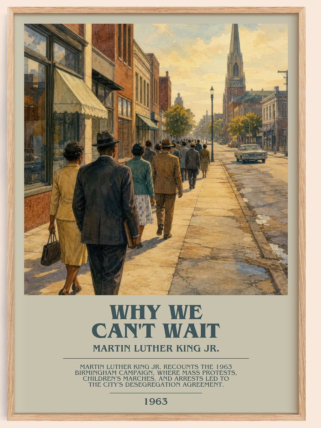 Why We Can't Wait bookish book poster by Martin Luther King Jr. – framed literary art print