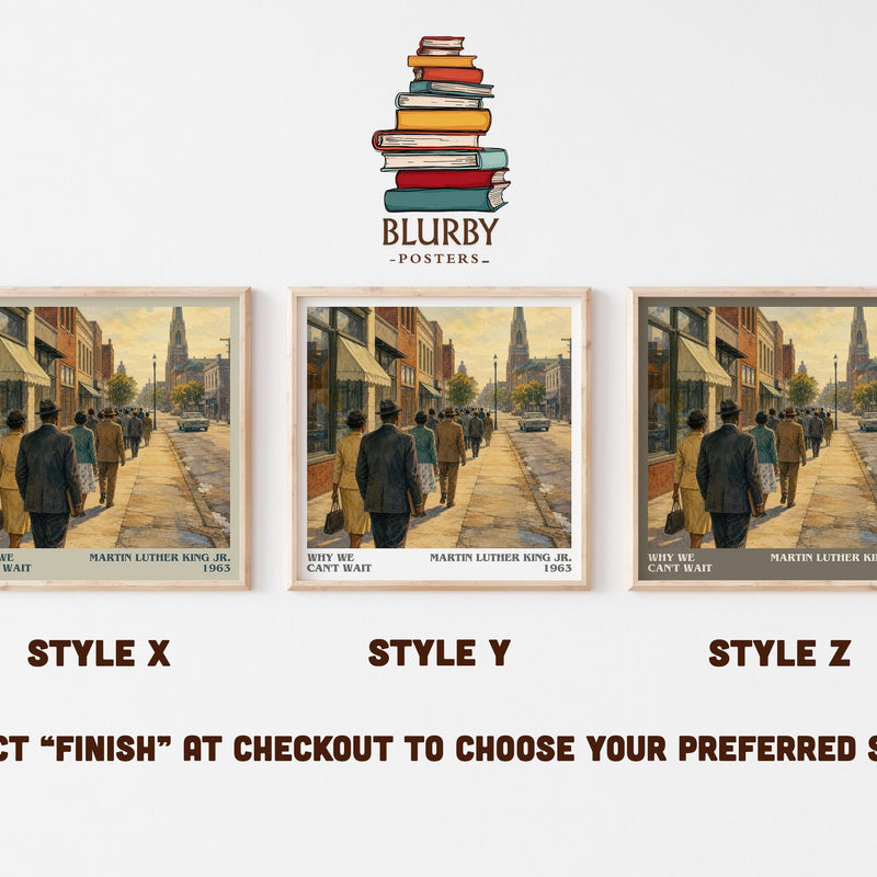 Why We Can't Wait literary print in frame leaning in hallway – non fiction wall art