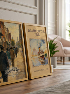 Why We Can't Wait watercolour print framed by window – literary home decor