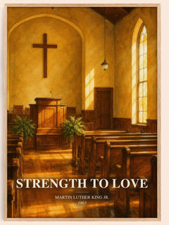 Strength to love watercolour book poster by Martin Luther King Jr. – framed literary art print