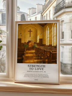 Strength to love bookish poster colour and style options – Martin Luther King Jr. book art