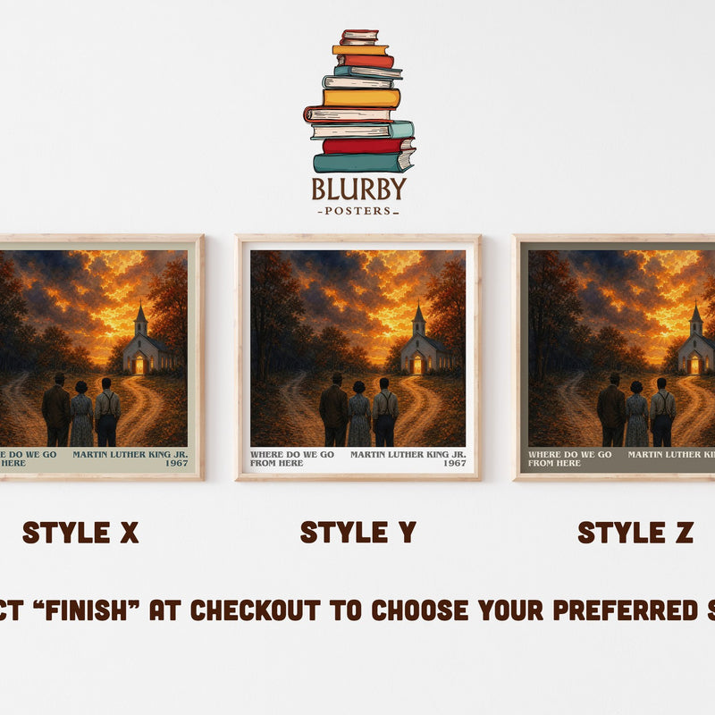 Where do we go from here literary print in frame leaning in hallway – non fiction wall art