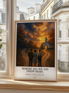 Where do we go from here book cover poster colour and style options – Martin Luther King Jr. book art
