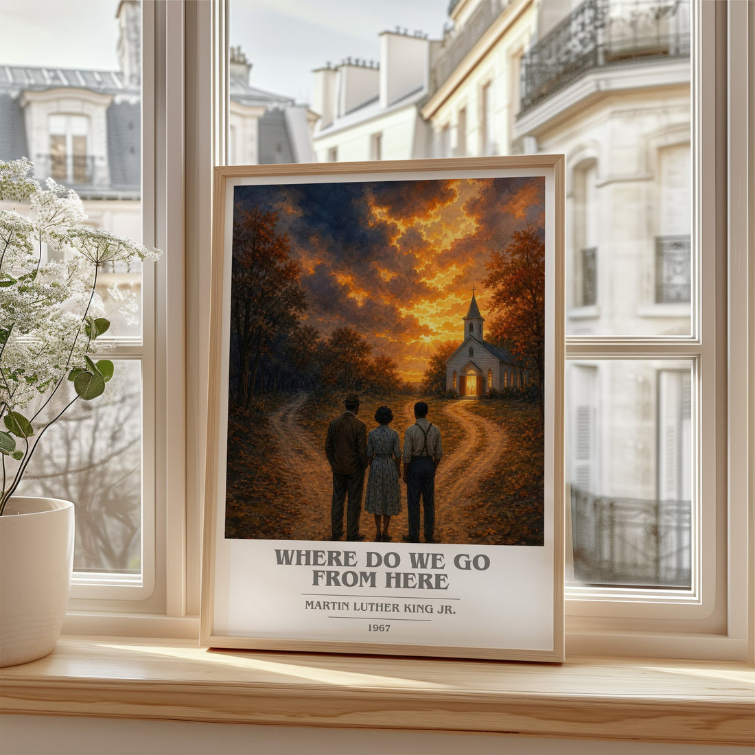 Where do we go from here book cover poster colour and style options – Martin Luther King Jr. book art