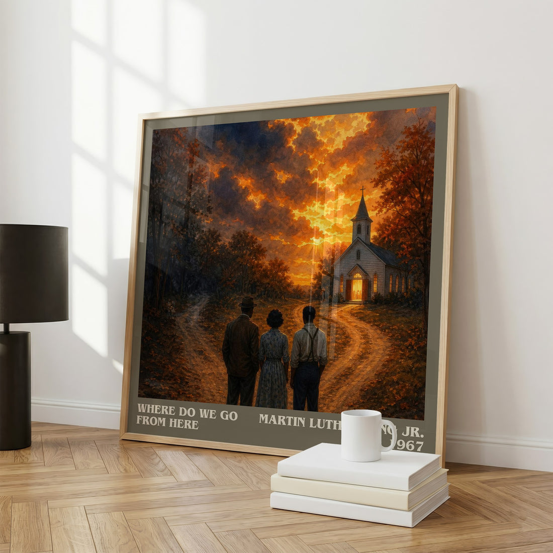 Where do we go from here literary print framed by window – literary home decor