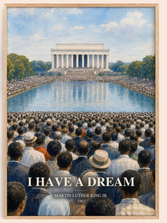 I have a dream watercolour book poster by Martin Luther King Jr. – framed literary art print