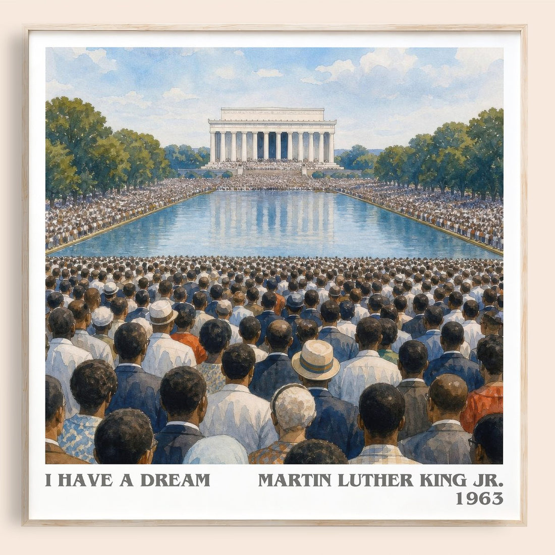 I have a dream literary book poster by Martin Luther King Jr. – framed literary art print
