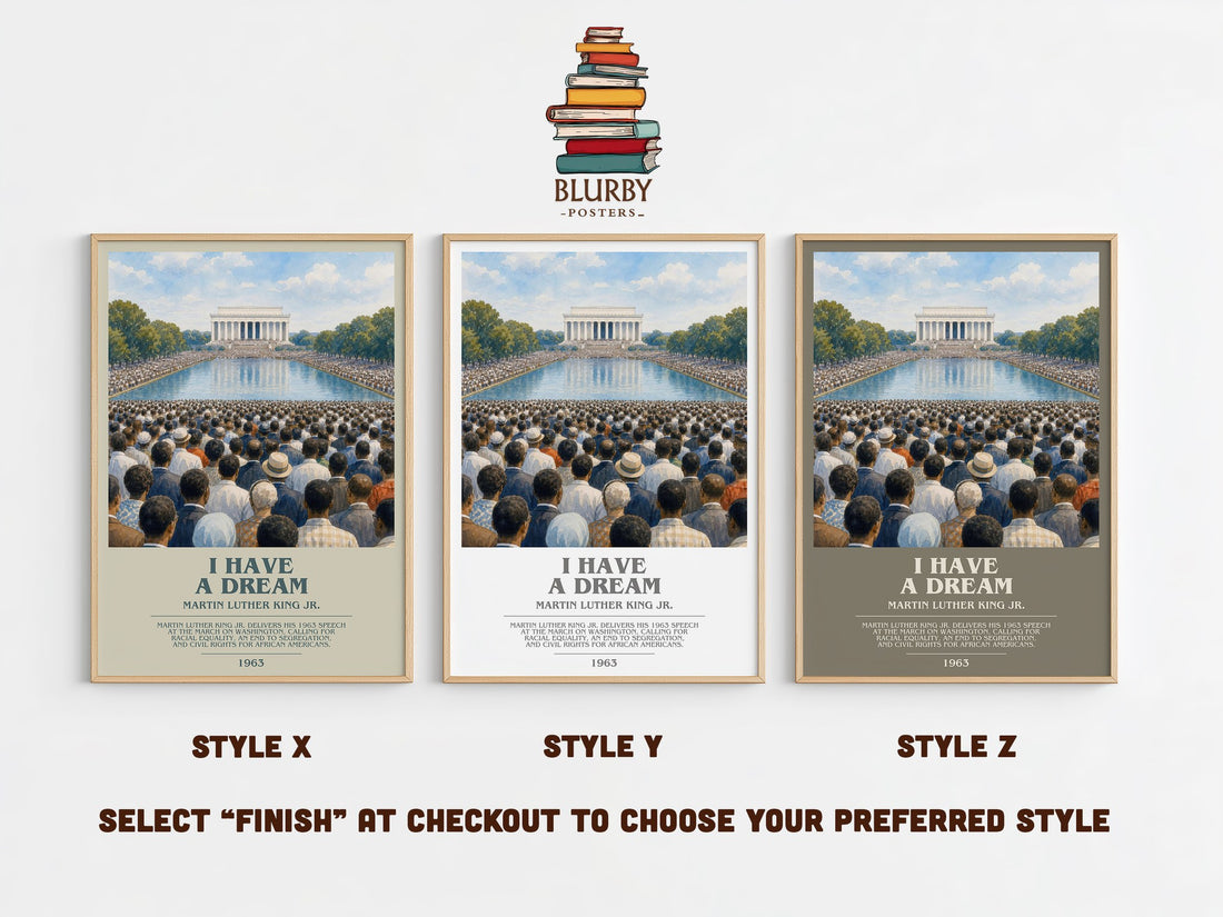I have a dream bookish print in frame leaning in hallway – non fiction wall art (mockup)