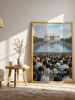 I have a dream watercolour print in frame leaning in hallway – non fiction wall art