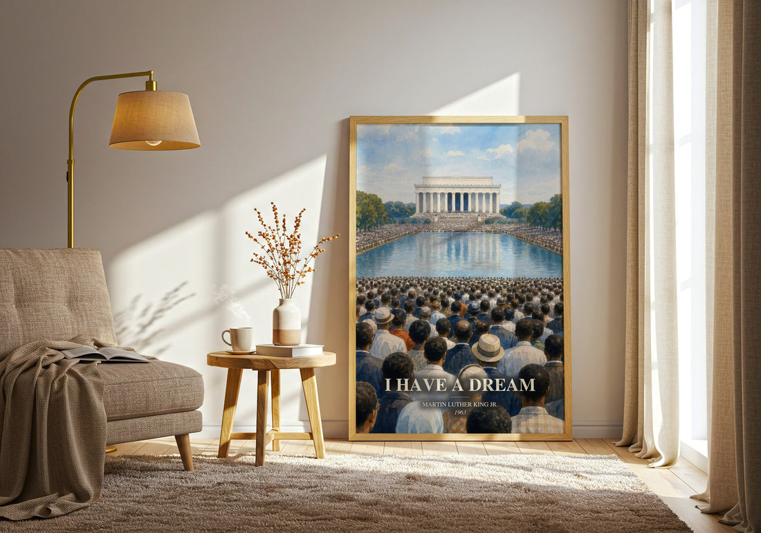 I have a dream watercolour print in frame leaning in hallway – non fiction wall art