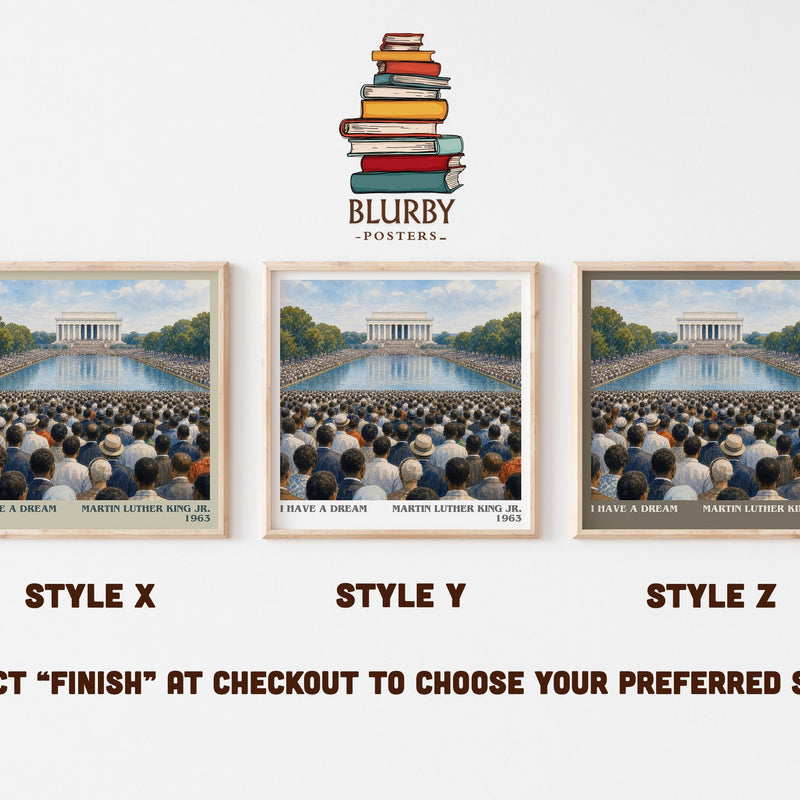I have a dream literary print in frame leaning in hallway – non fiction wall art