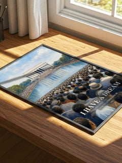 I have a dream watercolour book poster framed on wall – non fiction wall art
