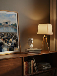 I have a dream watercolour print on bookshelf – Martin Luther King Jr. fan gift