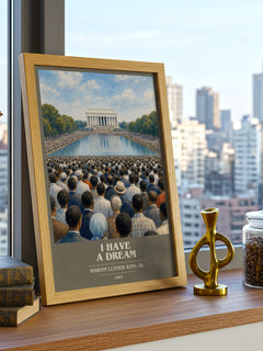 I have a dream book cover print framed by window – literary home decor