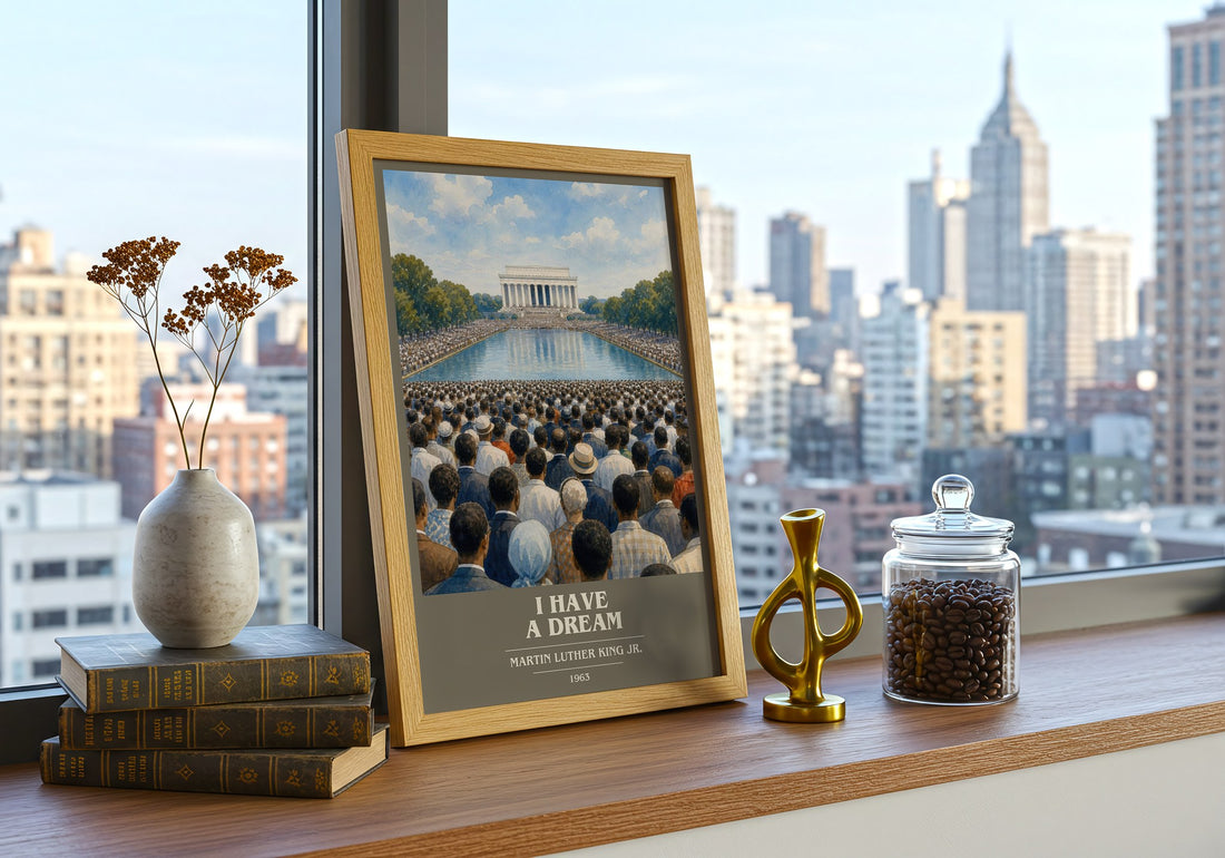 I have a dream book cover print framed by window – literary home decor