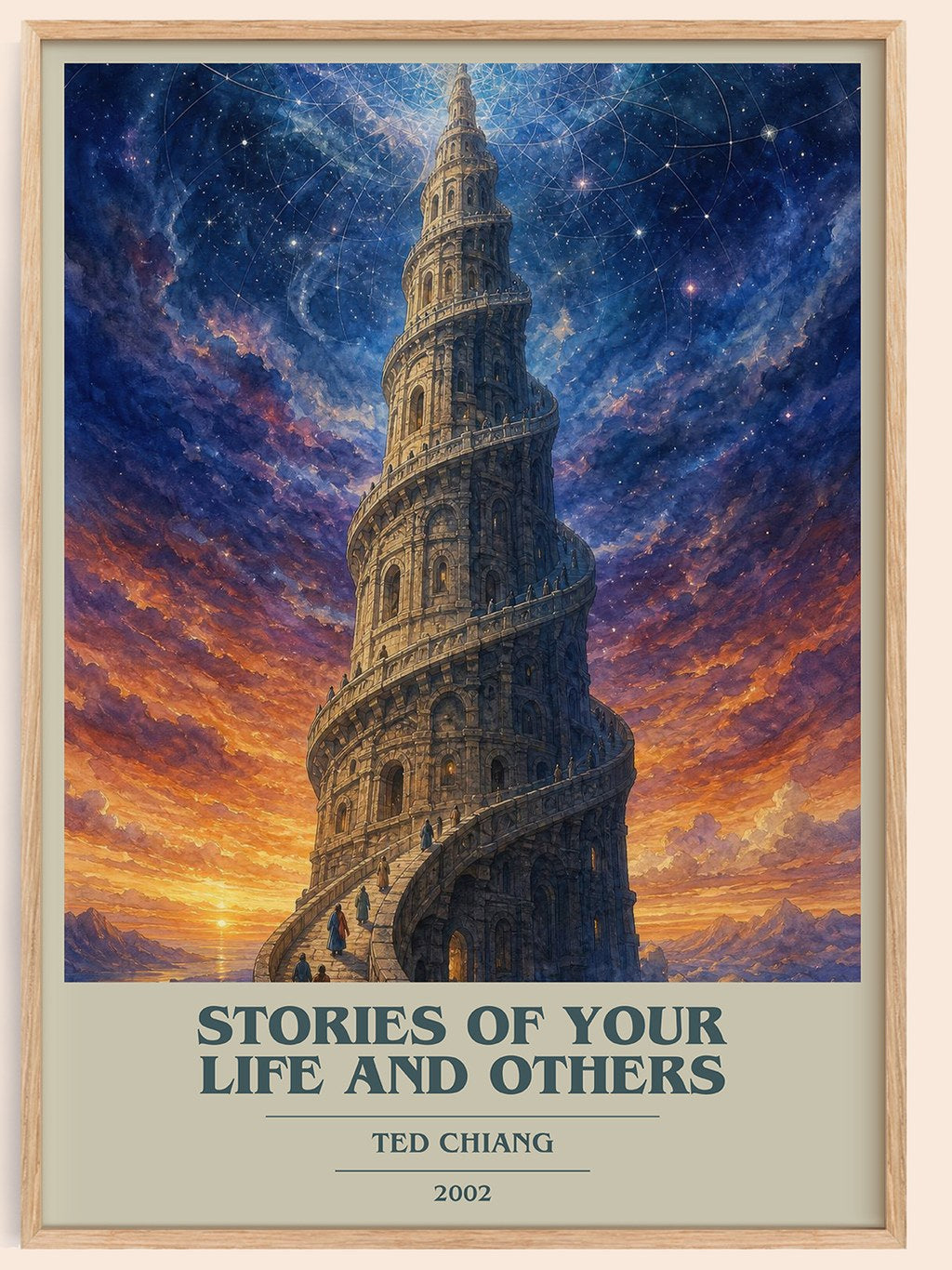 Stories of Your Life and Others book cover book poster by Ted Chiang – framed literary art print