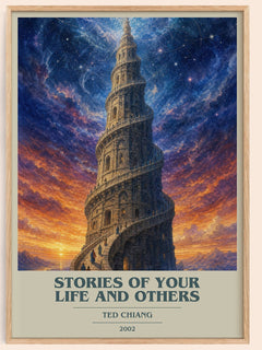 Stories of Your Life and Others Book Cover Poster by Ted Chiang – framed poster