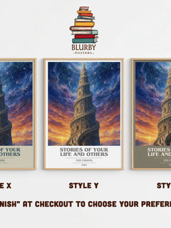 Stories of Your Life and Others Book Cover Poster by Ted Chiang – Style X, Y and Z side by side – choose your finish
