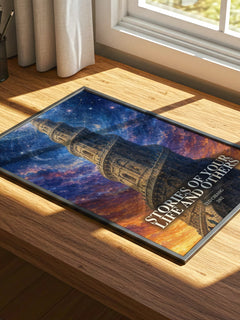 Stories of Your Life and Others watercolour book poster framed on wall – sci fi wall art