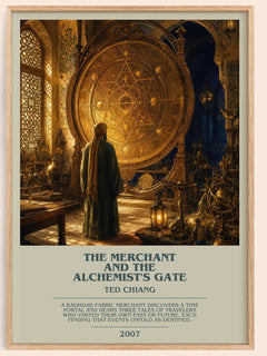 The Merchant and the Alchemist's Gate bookish book poster by Ted Chiang – framed literary art print