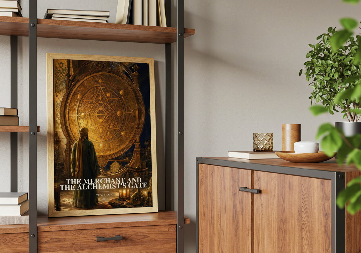 The Merchant and the Alchemist's Gate book watercolour illustration paper finish options – matte satin gloss
