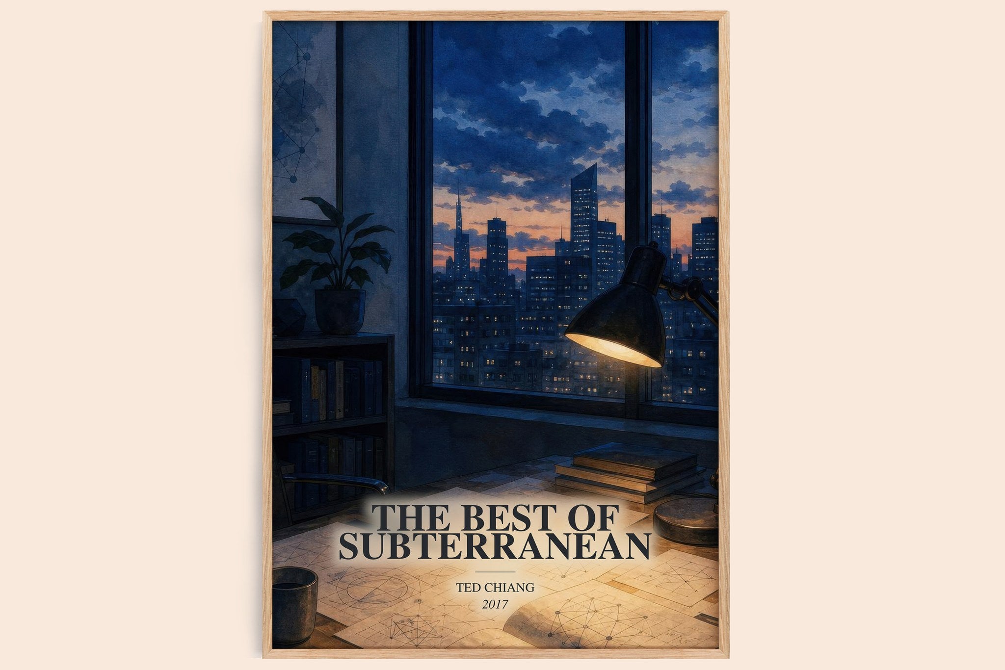 The Best of Subterranean Book Watercolour Illustration by Ted Chiang