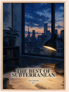 The Best of Subterranean watercolour book poster by Ted Chiang – framed literary art print