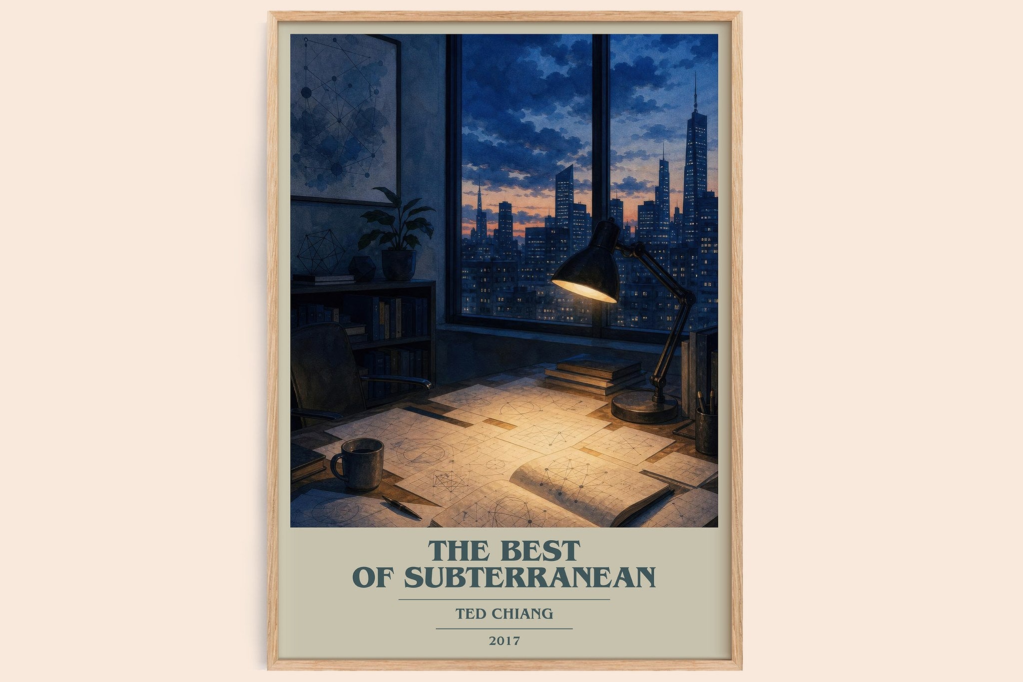 The Best of Subterranean Book Cover Poster by Ted Chiang