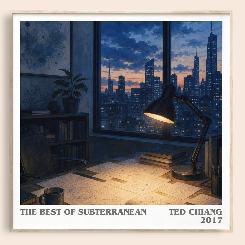 The Best of Subterranean literary book poster by Ted Chiang – framed literary art print