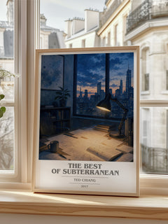 The Best of Subterranean book cover poster colour and style options – Ted Chiang book art