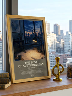 The Best of Subterranean bookish print framed by window – literary home decor