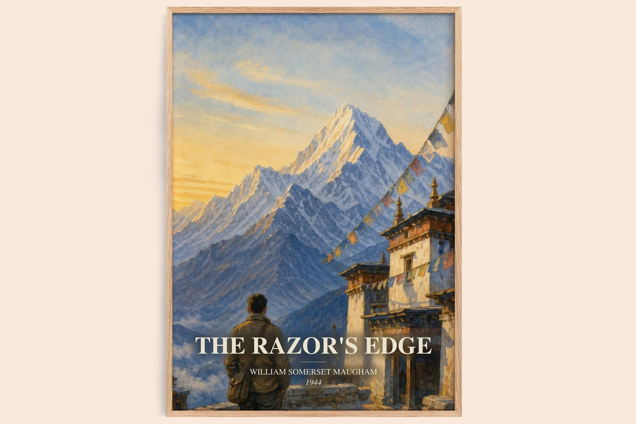 Razor's Edge Book Watercolour Illustration by William Somerset Maugham