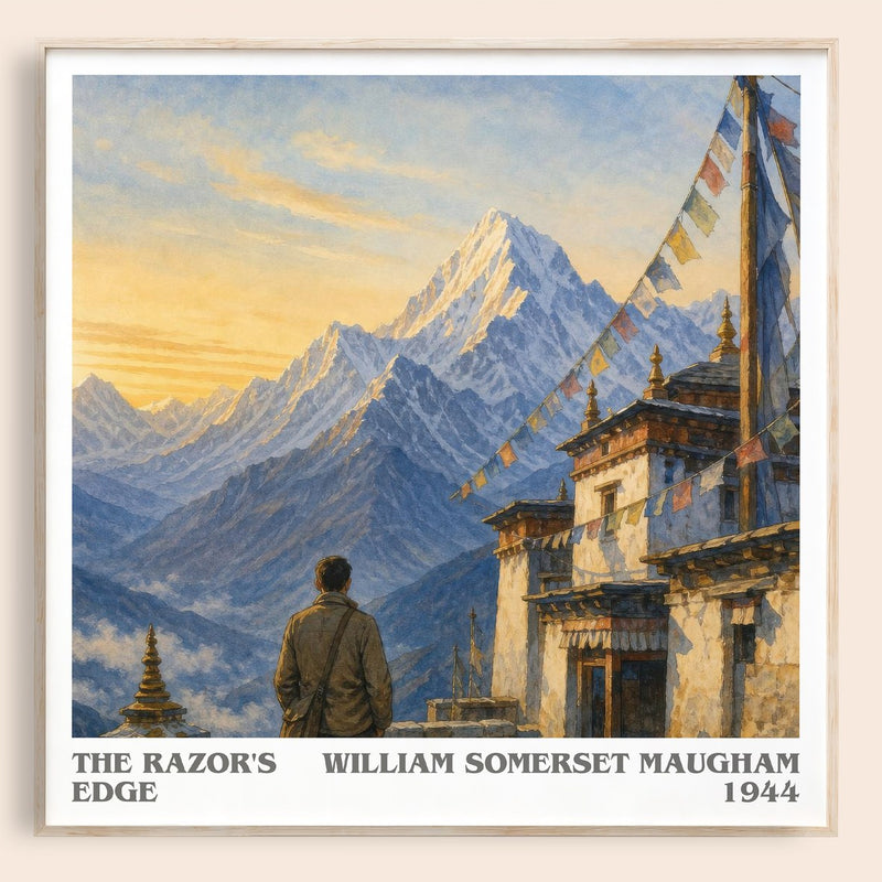 The Razor's Edge literary book poster by William Somerset Maugham – framed literary art print