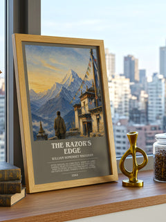 The Razor's Edge bookish print framed by window – literary home decor