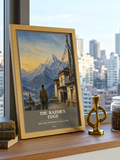 The Razor's Edge book cover print framed by window – literary home decor