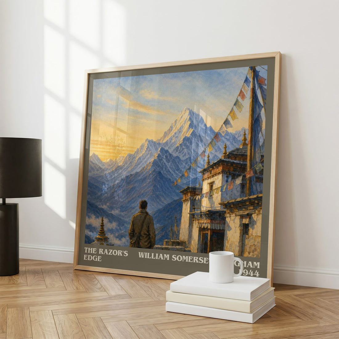 The Razor's Edge literary print framed by window – literary home decor