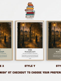 The Magician bookish print in frame leaning in hallway – gothic wall art